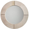 Jamie Young Co. Round Cross Stitch Mirror - Buff Leather Wall Jamie-Young-7CROS-LGWH 00688933011098