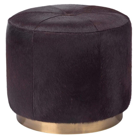Jamie Young Co. Thackeray Round Pouf - Espresso Furniture jamie-young-20THAC-SMES