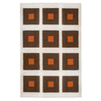 Jonathan Adler Peter Peruvian Llama Flat Weave Rug-Chocolate/Orange Rugs