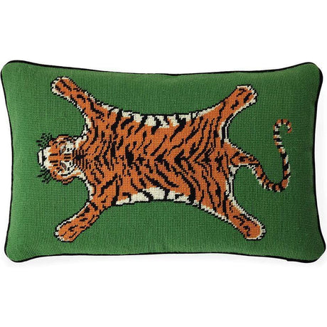 Jonathan Adler Tiger Needlepoint Pillow Pillow & Decor jonathan-adler-30325