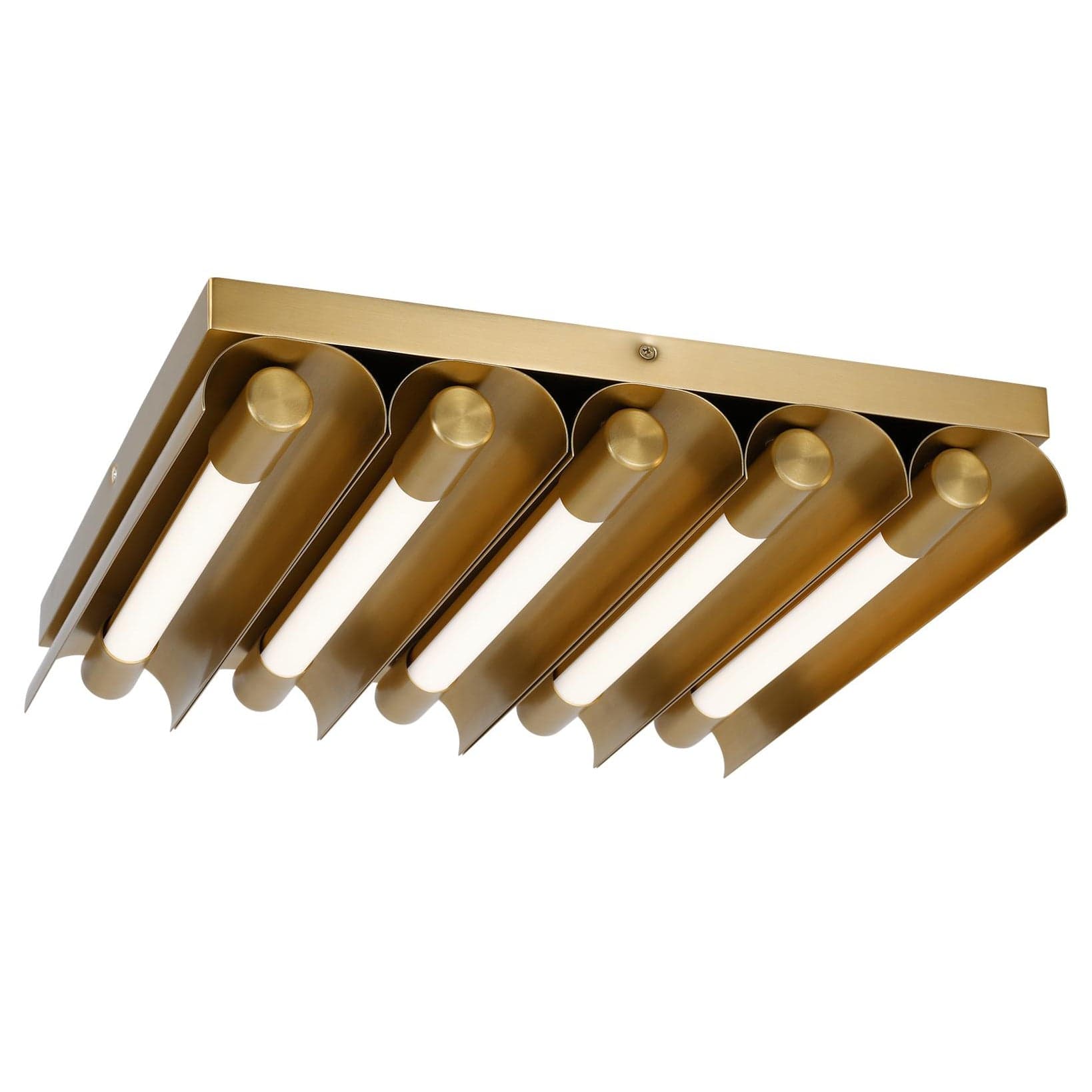 Carson Five Light Flush Mount Meadow Blu