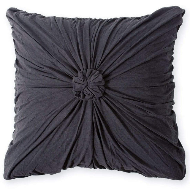 Lazybones Euro Rosette Pillowcase in Charcoal Organic Cotton Bedding and Bath lazybones-eurcha