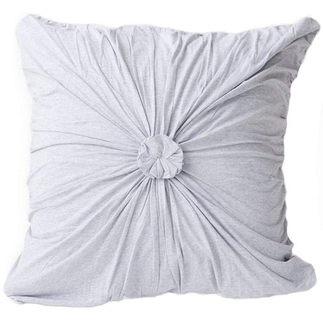 Lazybones Euro Rosette Pillowcase in Mid Heather Gray Organic Cotton Bedding and Bath lazybones-eurgym