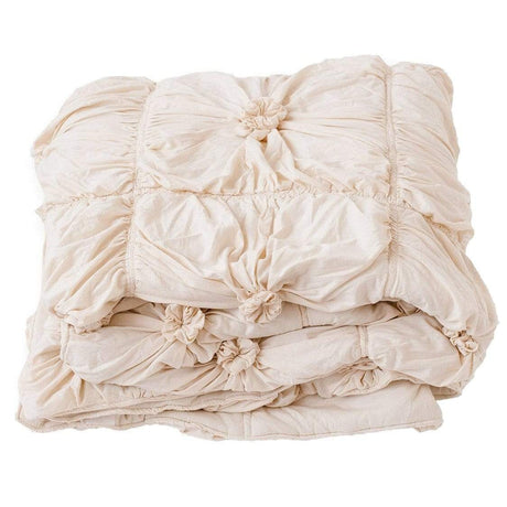 Lazybones Rosette Quilt in Natural Organic Cotton Bedding and Bath