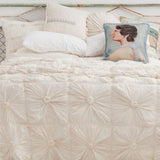 Lazybones Rosette Quilt in Natural Organic Cotton Bedding and Bath