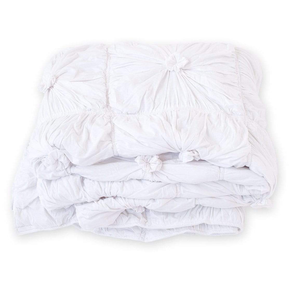 Lazybones Rosette Quilt - White Bedding and Bath