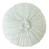 Lazybones Rosette Round Cushion in Aqua Marle Organic Cotton Bedding and Bath lazybones-eurram