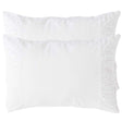 Lazybones Rosette Standard Pillowcase Set in White Organic Cotton Bedding and Bath Lazybones-pcwht