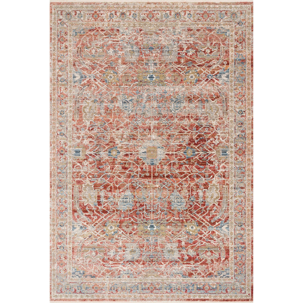 Loloi Claire Rug - Red/Ivory Rugs loloi-CLAECLE-01REIV2780 885369471186