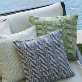 Loloi Indoor/Outdoor Blue & Ivory Pillow Decor Loloi-PSETP0339BBIVPIL3 00885369265761