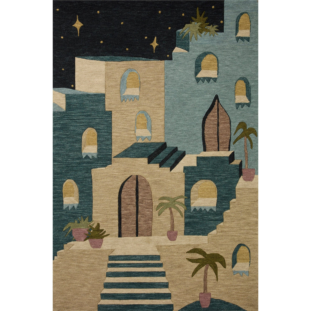 Justina Blakeney x Loloi Ari Outdoor Rug - Spice Ivory