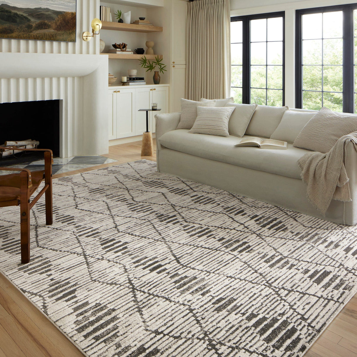 Loloi Kamala Rug - Ivory/Charcoal Rugs