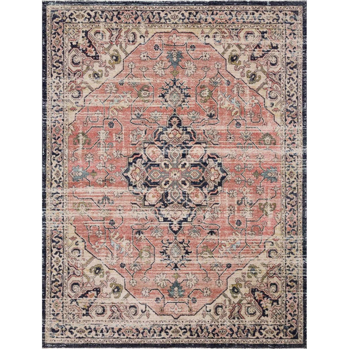 Loloi Magnolia Home Graham Rug - Coral/Navy Rugs