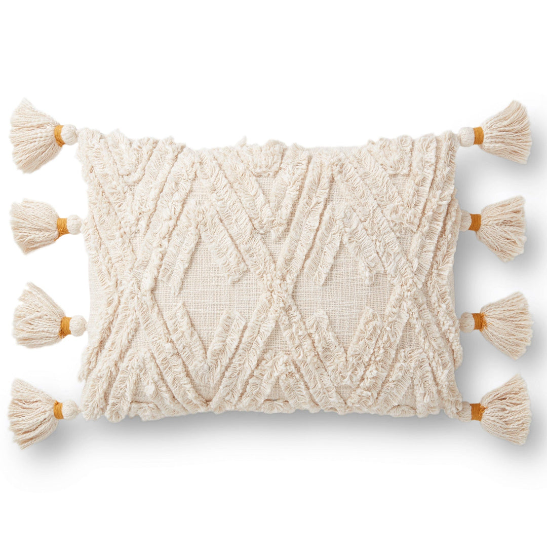 Loloi White 13x35 Rectangular Throw Pillow