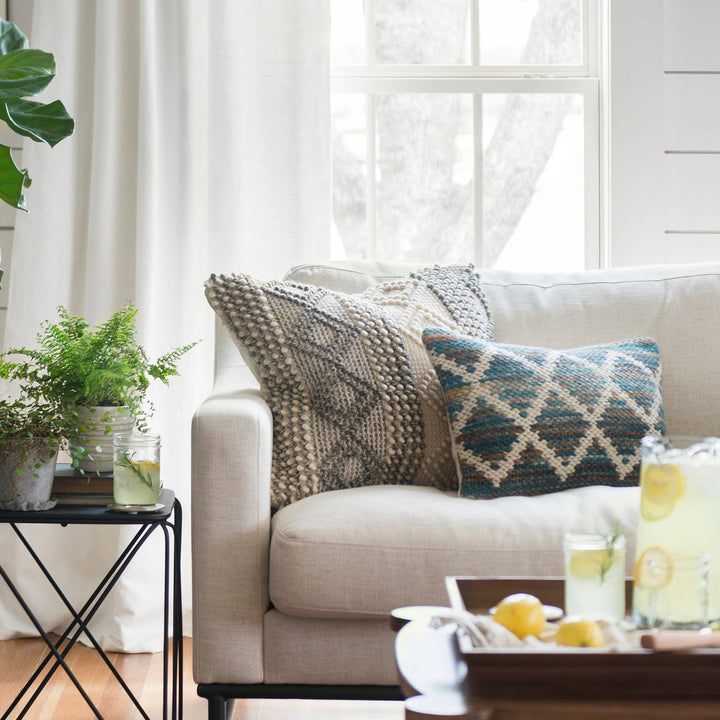 Loloi Magnolia Home Pillow Grey/Ivory Meadow Blu