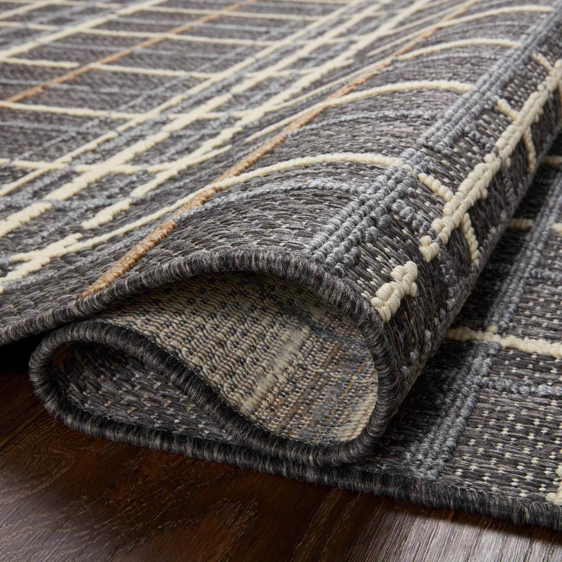 Loloi Rainier Indoor/Outdoor Rug Charcoal/Multi Meadow Blu