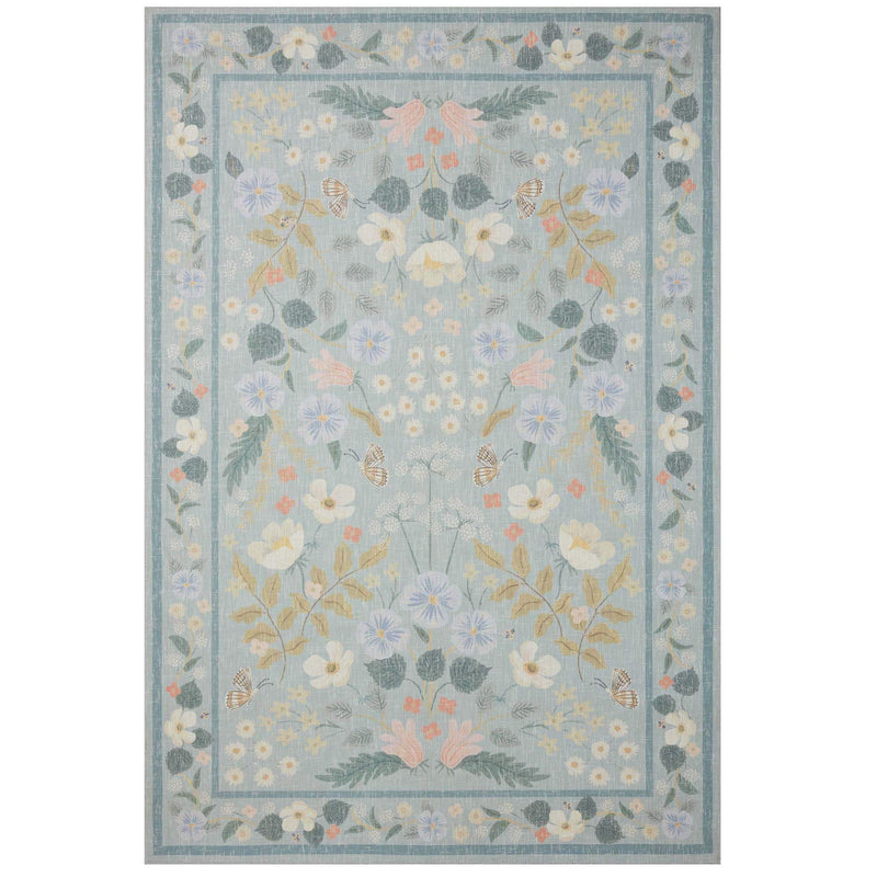Loloi Rifle Paper Co. Cotswolds Rug, Willow – Meadow Blu