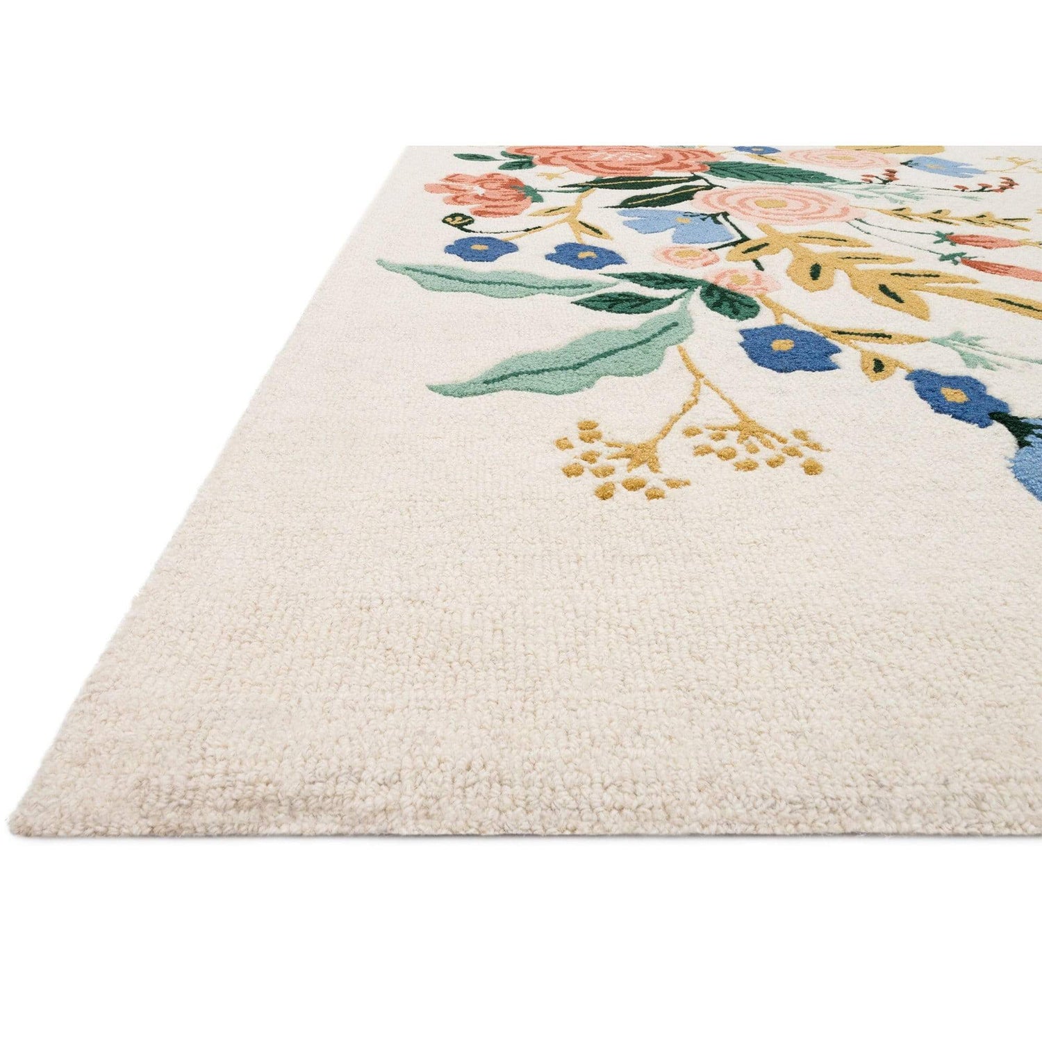 Loloi Rifle Paper Co. Les Fleurs Rug Ivory/Multi Meadow Blu