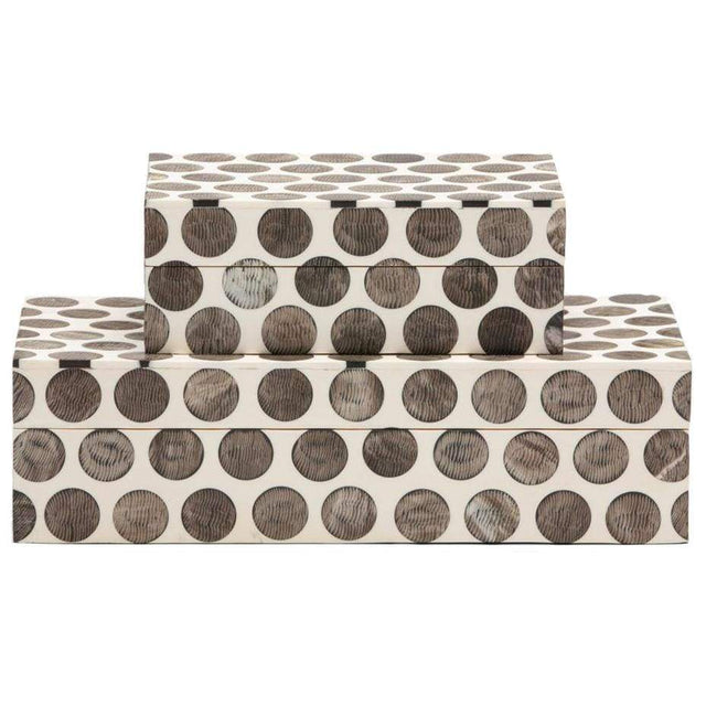 Made Goods Bentley Boxes - Chiseled Horn Pillow & Decor made-goods-OBJBENTLEBXWHS2