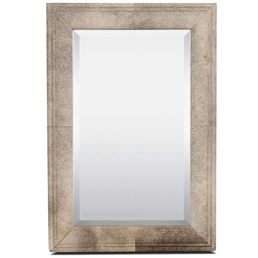 Made Goods Charles Mirror - Grey Cowhide Wall