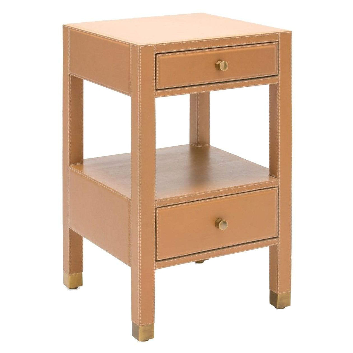 Made Goods Conner Single Nightstand - Dark Tan Furniture made-goods-FURCONNERNGSGLE