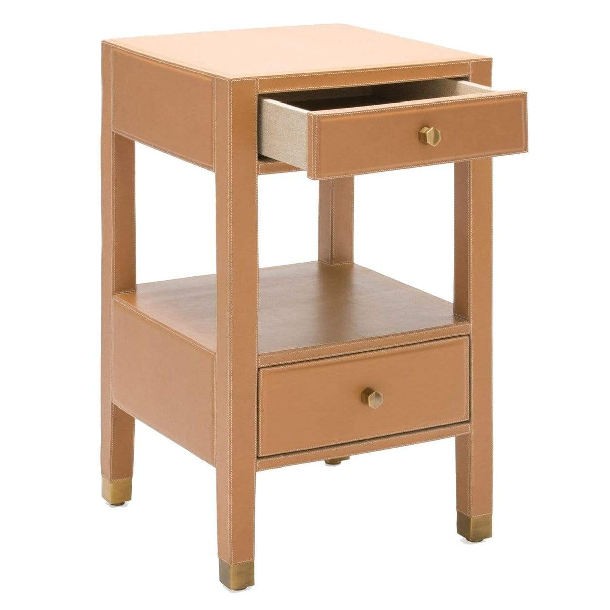 Made Goods Conner Single Nightstand - Dark Tan Furniture made-goods-FURCONNERNGSGLE