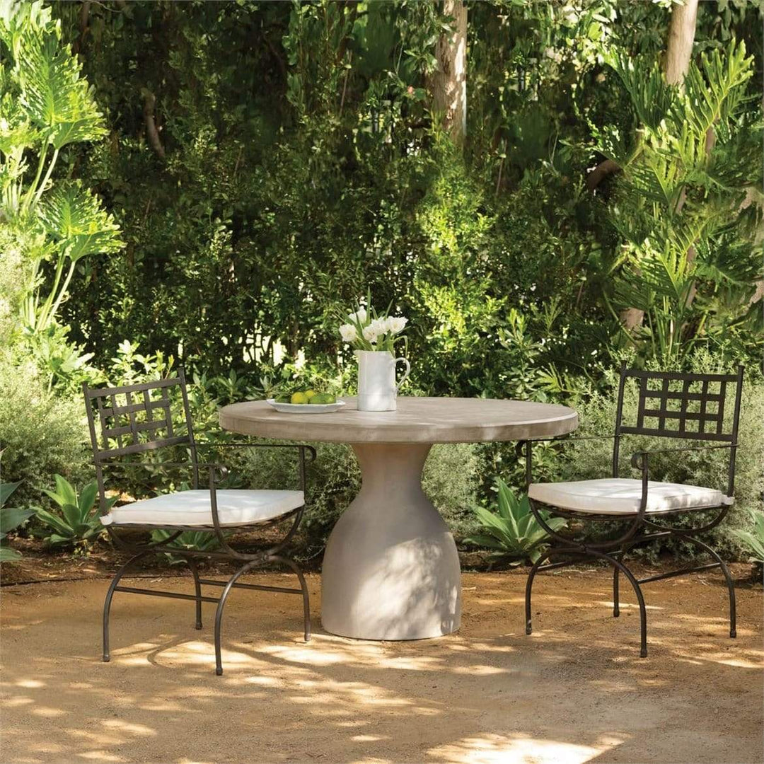 Made Goods Irving Outdoor Round Dining Table Meadow Blu