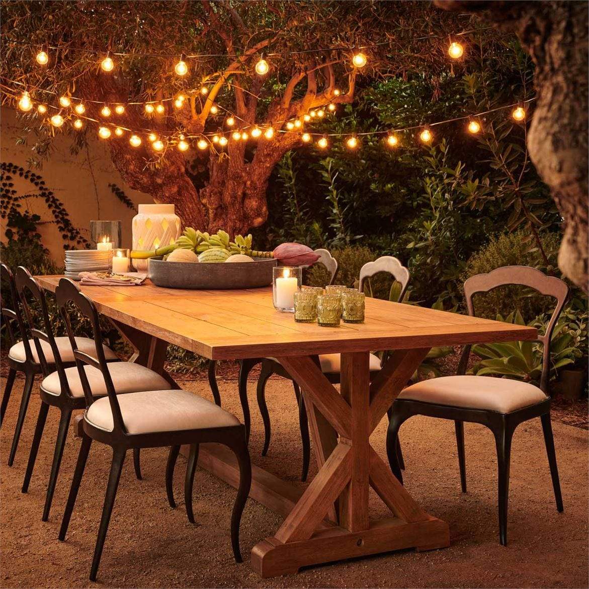 Outdoor dining 2024 table lighting