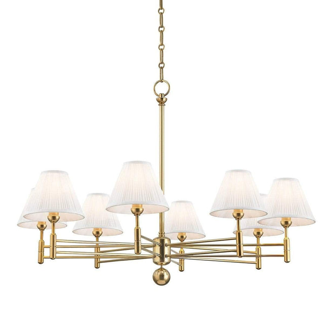 Mark D. Sikes Classic No. 1 Chandelier - Polished Nickel Lighting hudson-valley-MDS106-PN 00806134876401