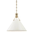 Mark D. Sikes Painted No. 2 Pendant - Aged Brass and Off White Lighting