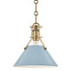 Mark D. Sikes Painted No. 2 Pendant - Blue Bird Lighting hudson-valley-MDS351-AGB/BB 806134877248