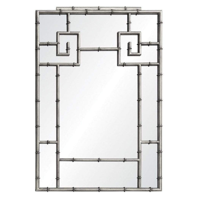 Mirror Home Distressed Silver Leaf Mirror Wall mirror-image-20611