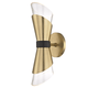 Mitzi Angie Double Wall Sconce - Aged Brass/Black Lighting mitzi-H130102-AGB-BK 00806134838409