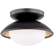 Mitzi Cadence Ceiling Semi Flush Mount Lighting mitzi-H368601S-BLK/GL 806134893835