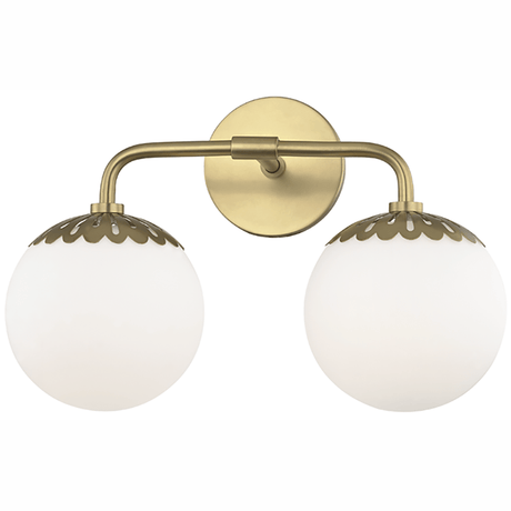 Mitzi Paige Double Vanity Sconce -Aged Brass Lighting mitzi-H193302-AGB 00806134846794