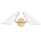 Mitzi Talia Double Wall Sconce - Aged Brass and Dove Gray Lighting mitzi-H399102-AGB/DG 806134901257
