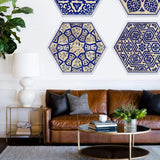 Natural Curiosities Hexagon Moroccan Tile Design No. 1 Wall natural-curiosities-hexagon-moroccan-tile-design-1