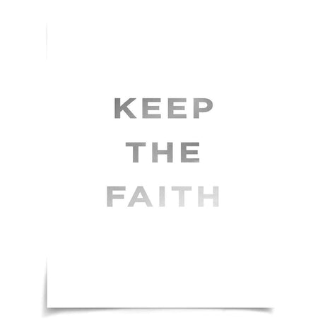 Natural Curiosities "Keep the Faith" Silver Leaf Quote Wall natural-curiosities-keep-the-faith-silver-leaf-quote-unframed
