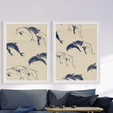 Natural Curiosities Modern Paradise, Swimming Dolphins I Wall