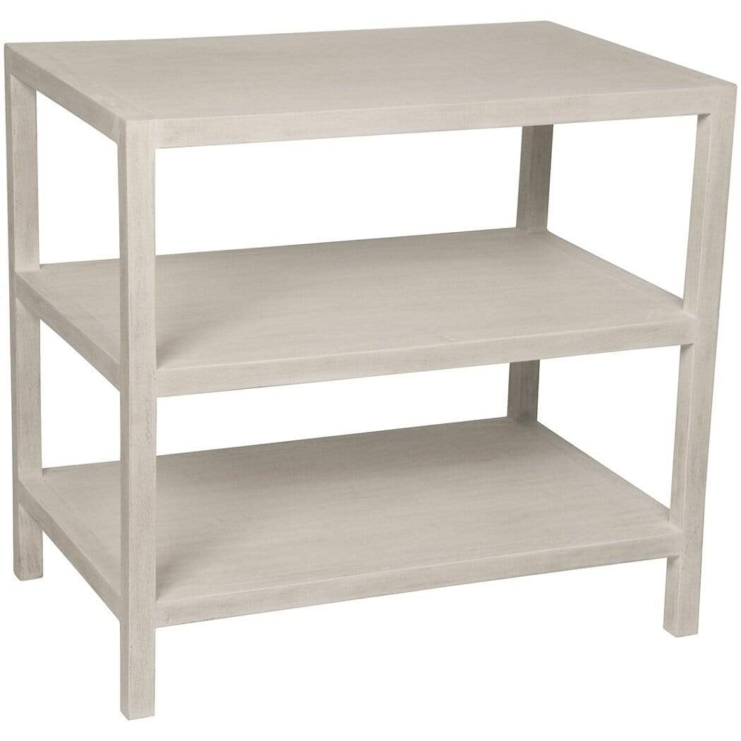 Noir 2 Shelf Side Table-White Wash Furniture Noir-GTAB235WH 00842449107182