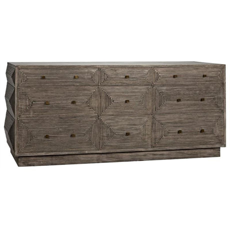 Noir Baram Dresser - Distressed Grey Furniture noir-GDRE227DGR 00842449121300
