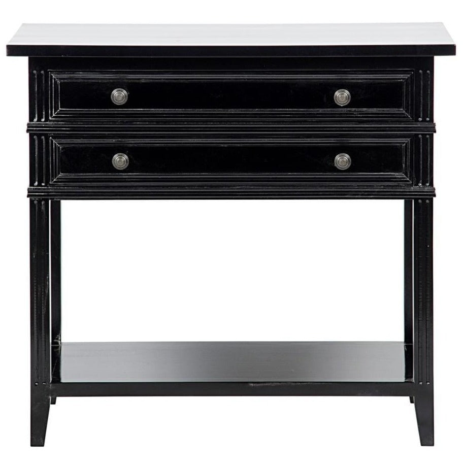 Noir Colonial 2-Drawer Side Table Furniture noir-GTAB237D1 00842449107205