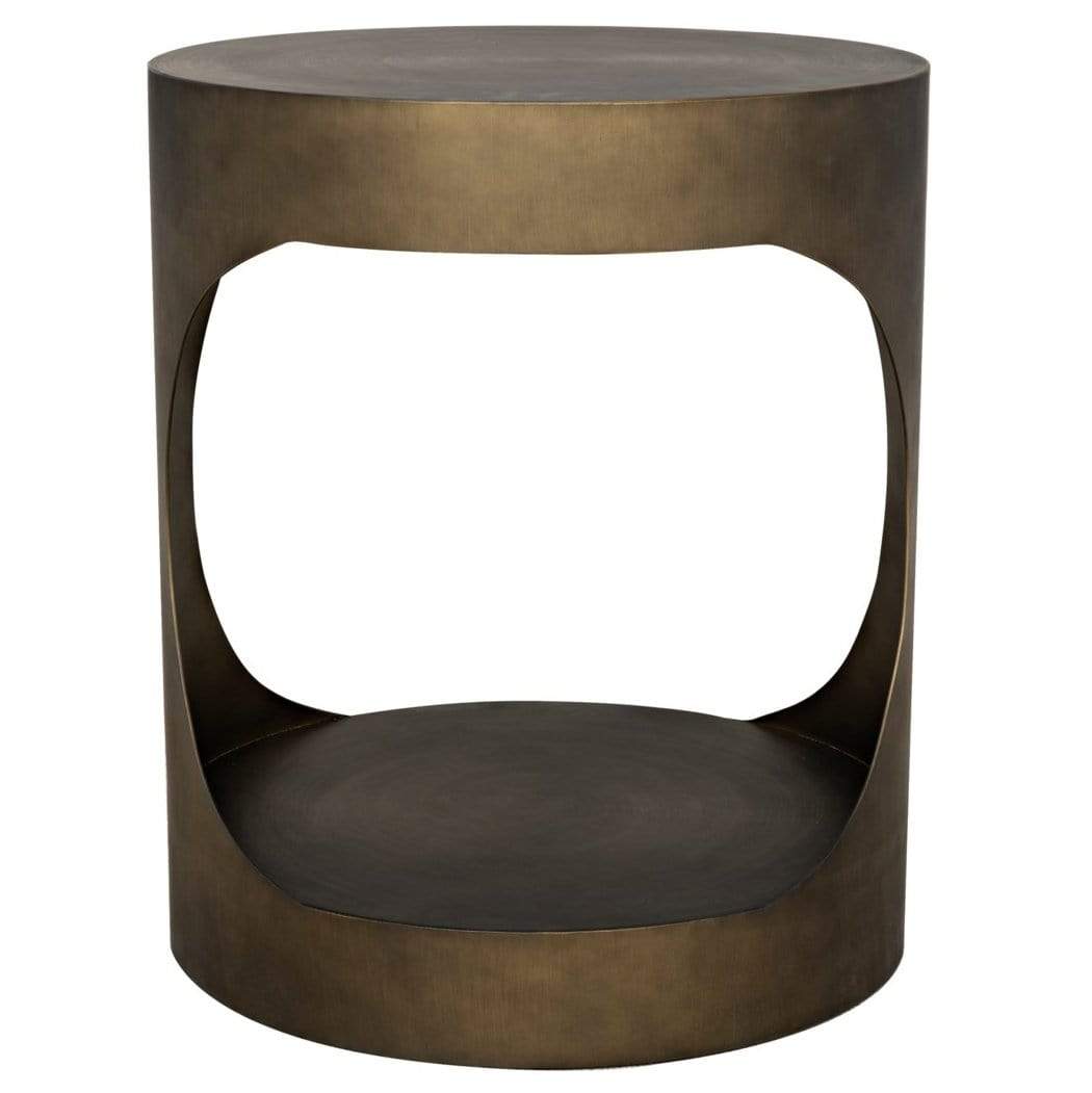 Noir Eclipse Round Side Table Furniture noir-GTAB302AB 00842449130494