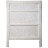Noir Hampton 3 Drawer Night Stand - White Furniture Noir-GTAB245WH 00842449107267