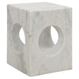 Noir Merlin Side Table - White Stone Furniture noir-GTAB801 00842449114050