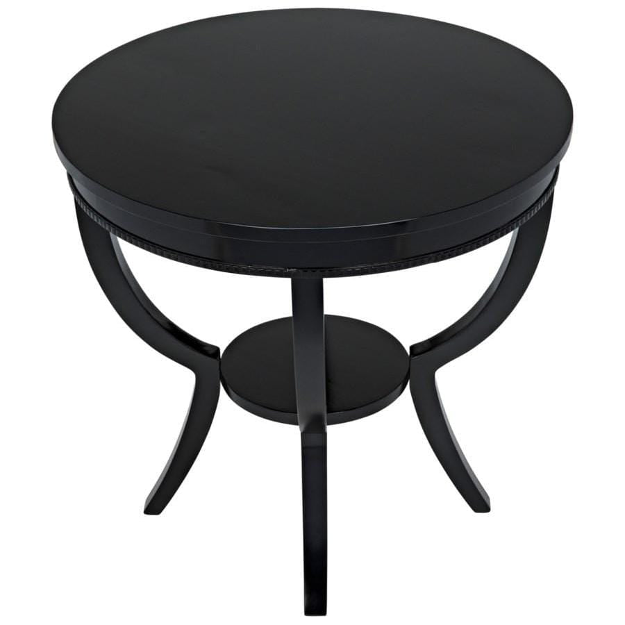 Noir Scheffield Round End Table Furniture noir-GTAB223 00842449107076