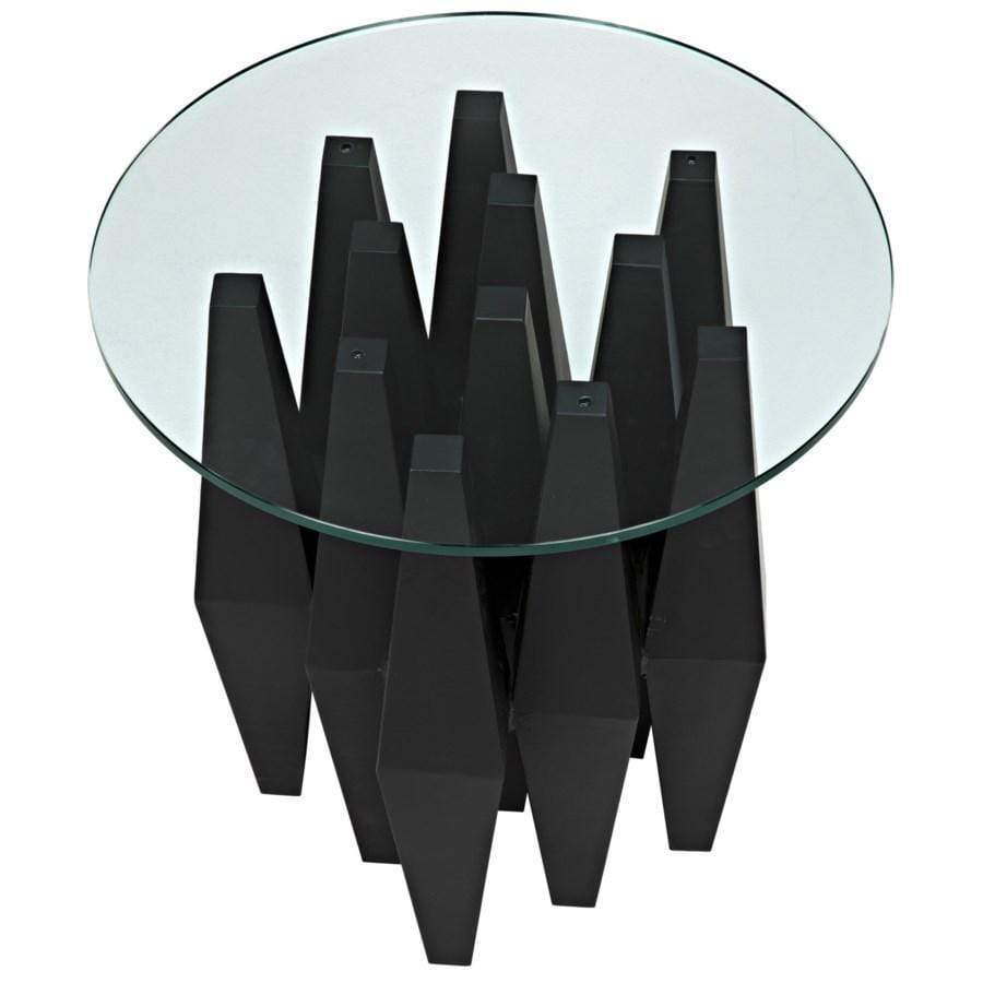 Noir Soldier Side Table Furniture noir-GTAB936MTB 00842449128606
