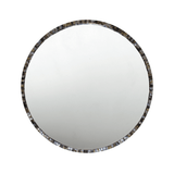 Oly Studio Pearl Round Mirror - Grey Mother of Pearl Wall Oly-Pearl-Grey Mother of Pearl-Small