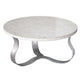 Oly Studio Pico Cocktail Table - White and Silver Furniture