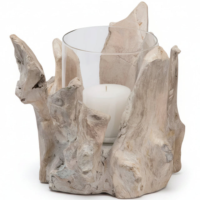 Pigeon & Poodle Maringa Driftwood Candle Holder Pillow & Decor